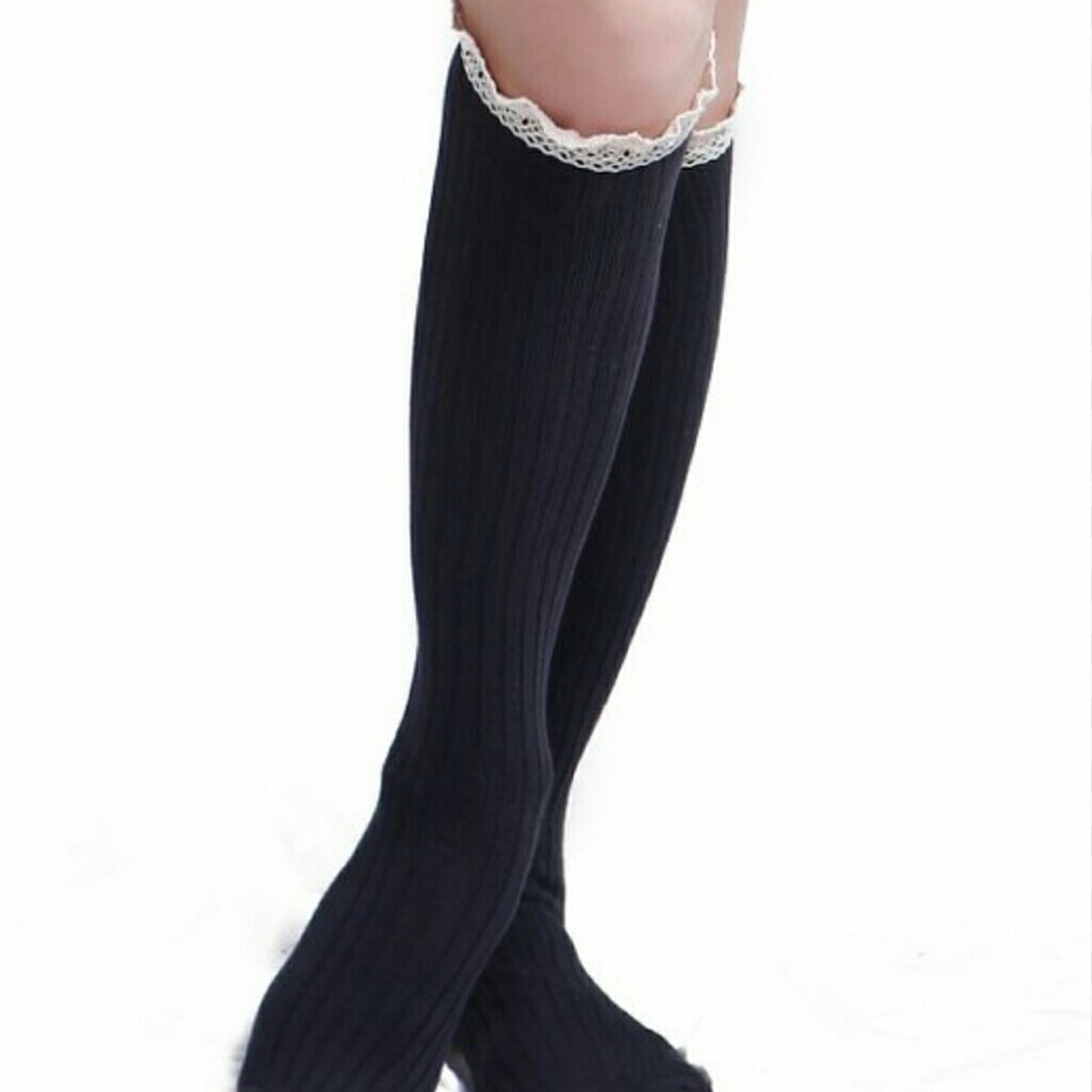 Black Tall Boot socks